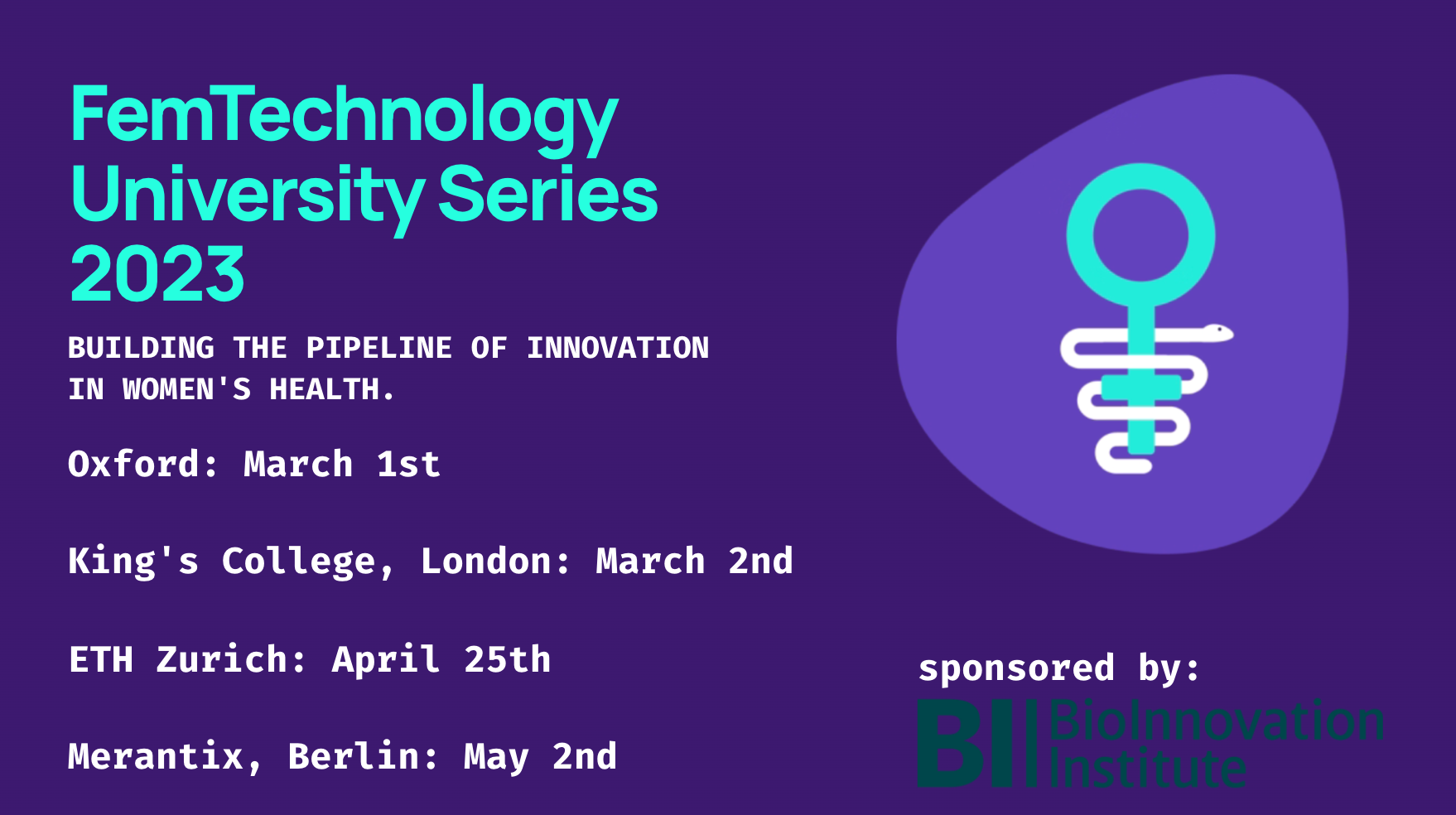 Femtechnology University Series 2023 London Zurich Berlin Femtechnology Summit 2023